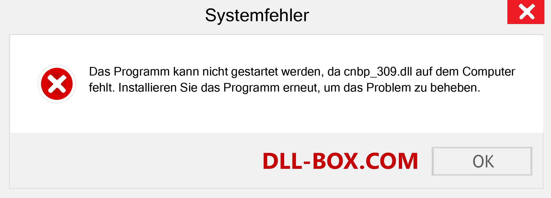 cnbp_309.dll-Datei fehlt?. Download für Windows 7, 8, 10 - Fix cnbp_309 dll Missing Error unter Windows, Fotos, Bildern