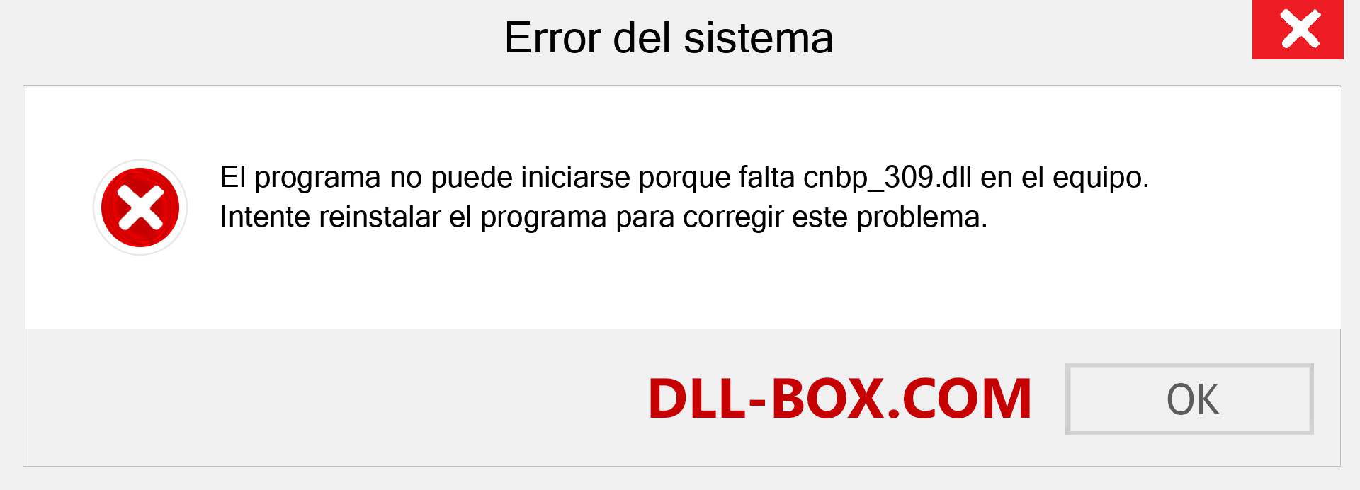 ¿Falta el archivo cnbp_309.dll ?. Descargar para Windows 7, 8, 10 - Corregir cnbp_309 dll Missing Error en Windows, fotos, imágenes