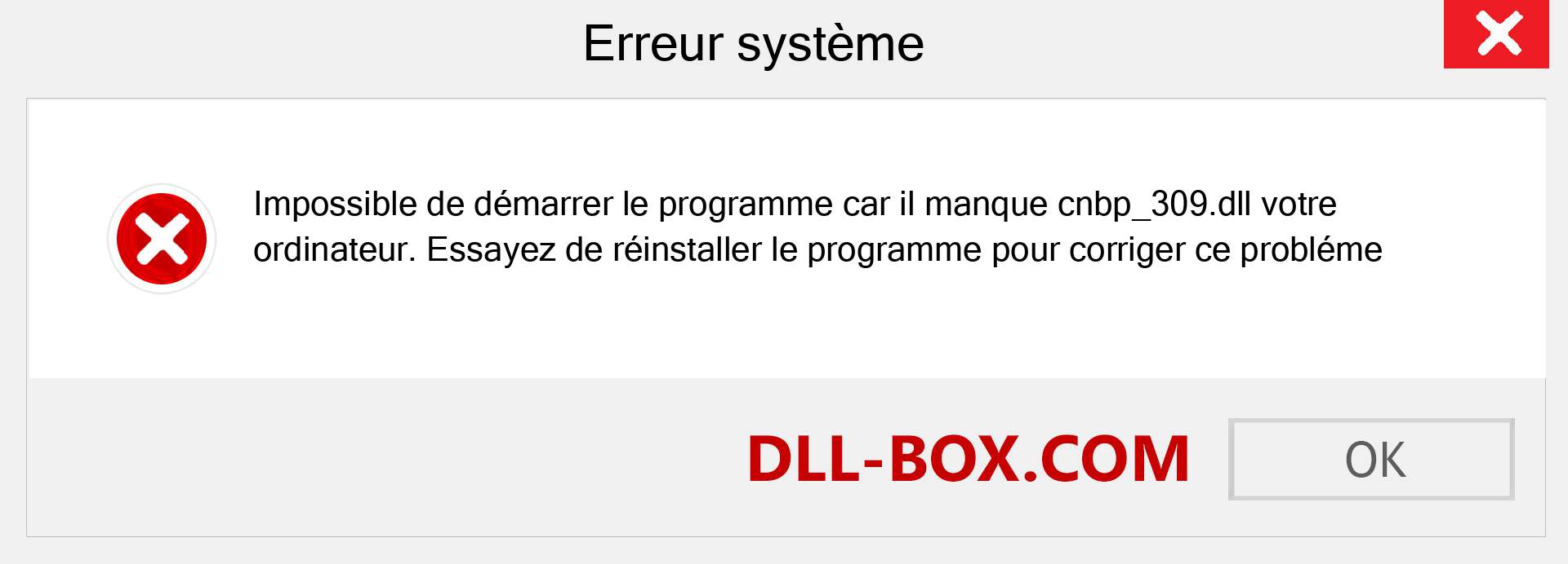 Le fichier cnbp_309.dll est manquant ?. Télécharger pour Windows 7, 8, 10 - Correction de l'erreur manquante cnbp_309 dll sur Windows, photos, images